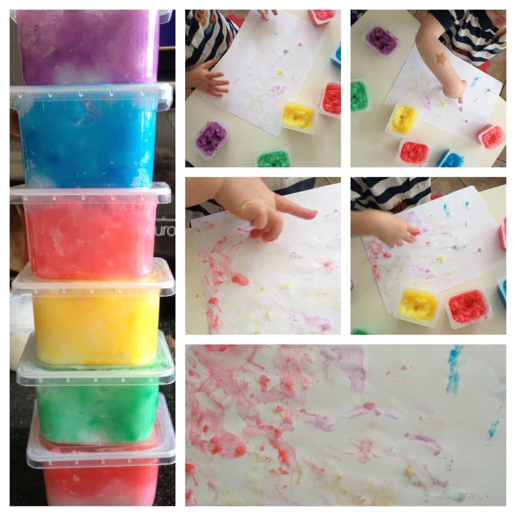 Edible finger paint - painting