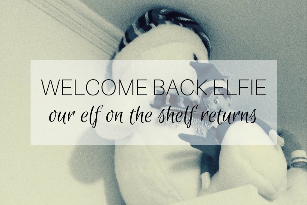 WELCOME BACK ELFIE our elf on the shelf returns