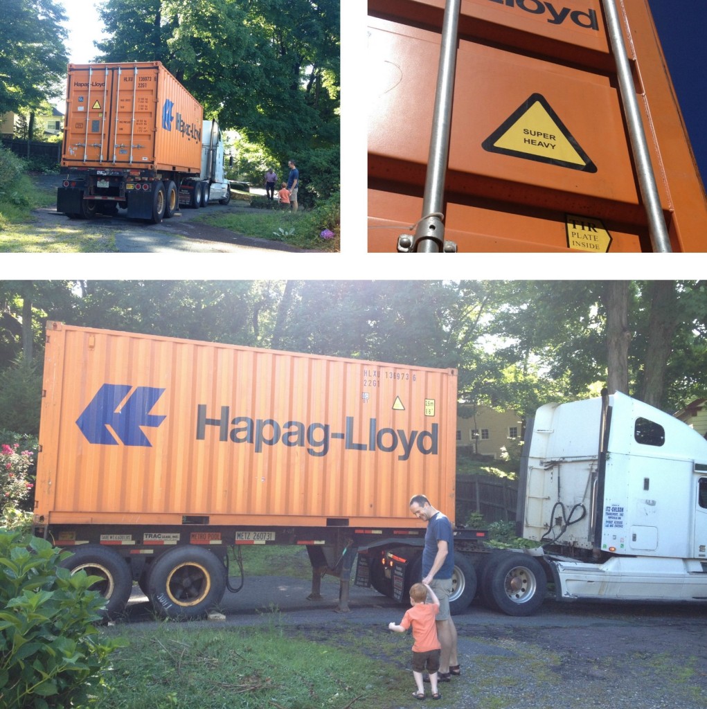 Truck arriving