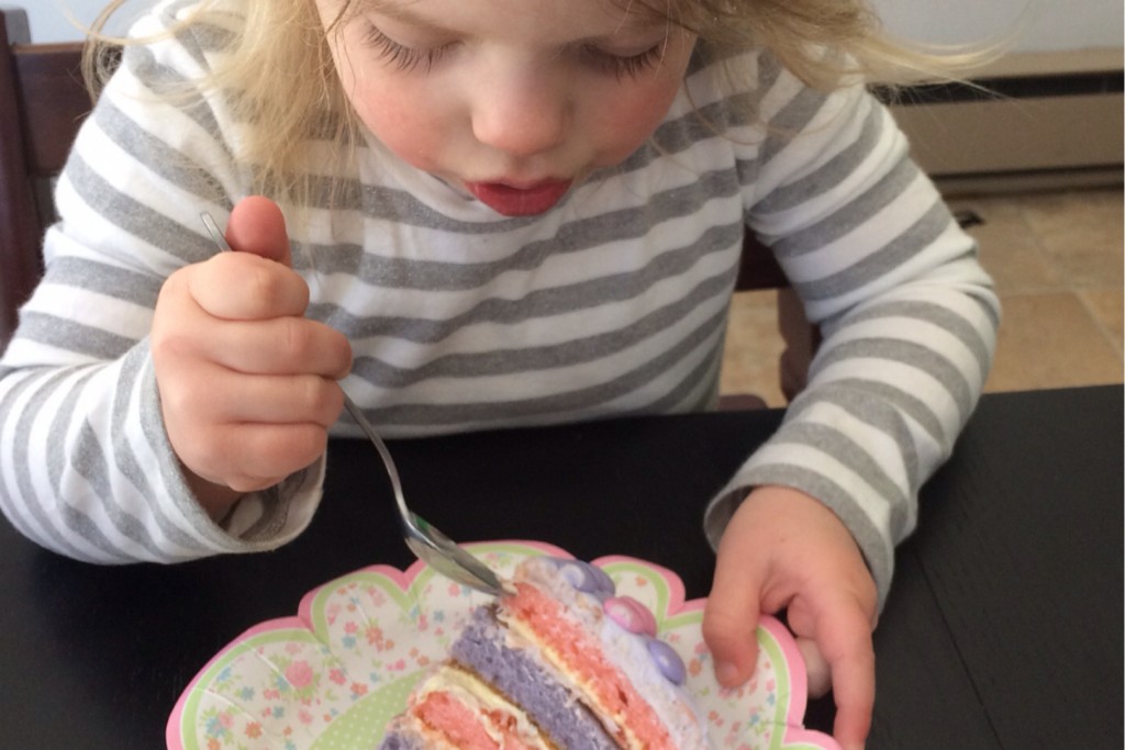 Eating cake