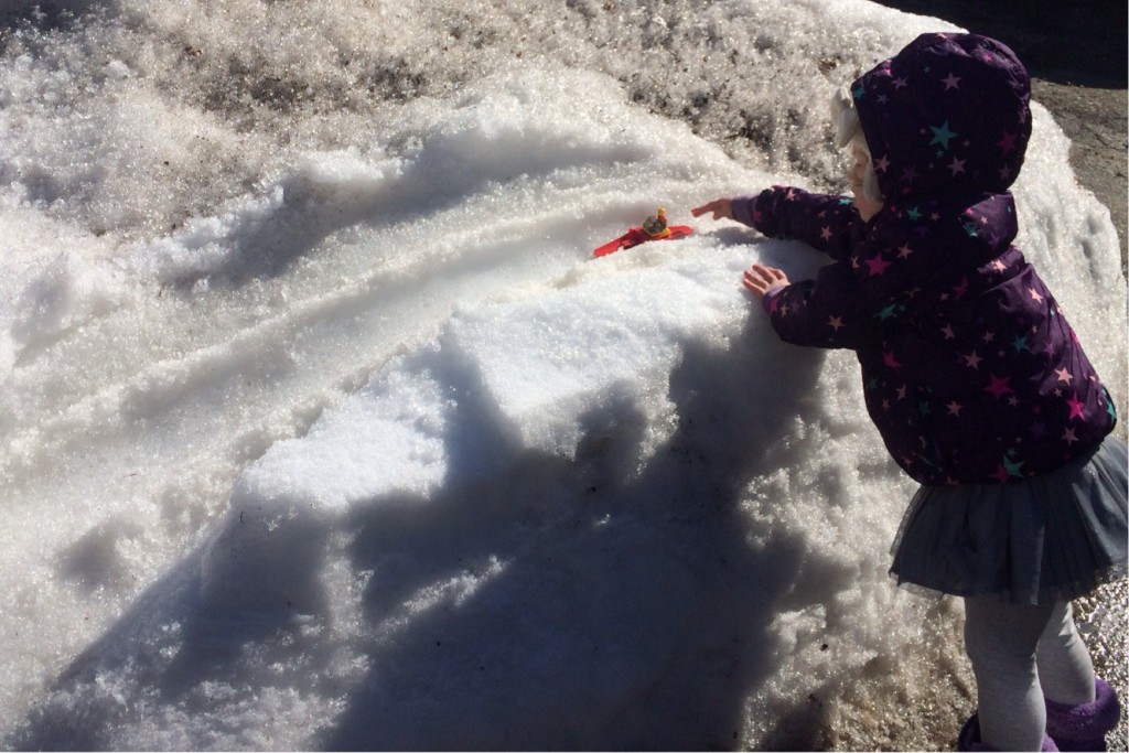 Wee Girl Lego Sledging 2