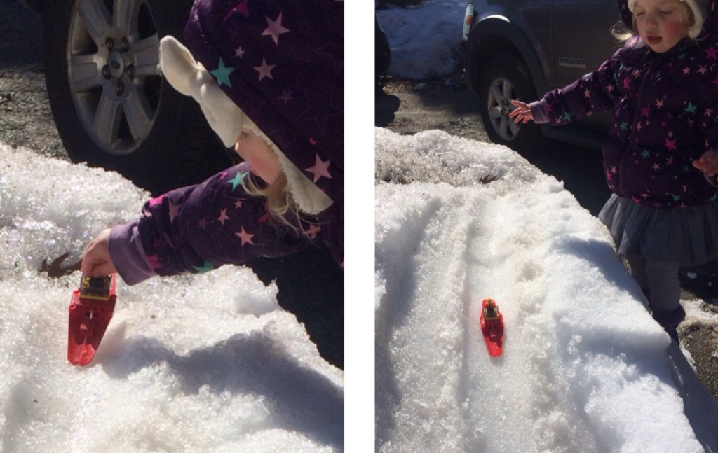 Wee Girl Lego Sledging 4