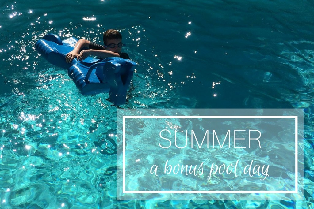 Summer: a bonus pool day