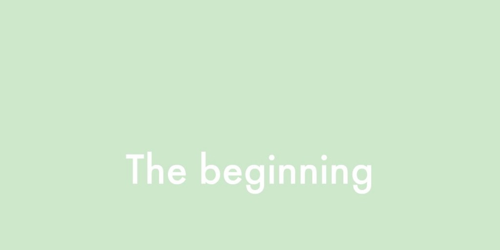 The beginning