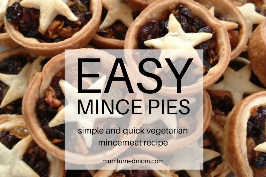 Easy Mince Pies: simple and quick vegetarian mincemeat recipe